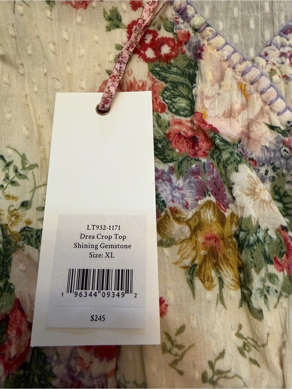 LoveShackFancy Cream Floral Ruffle too and skirt for women - Picture 6 of 8